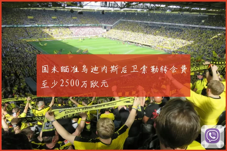 国米瞄准乌迪内斯后卫索勒转会费至少2500万欧元